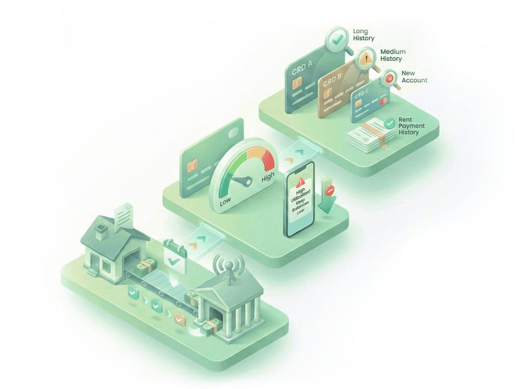 Credit building illustration